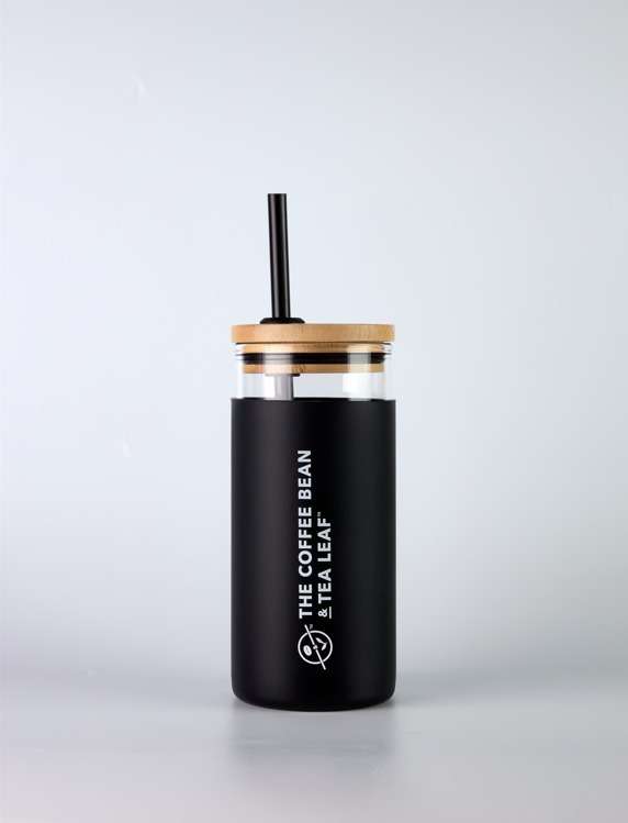 Glass Sipper With Sleeve, Straw & Lid -V3