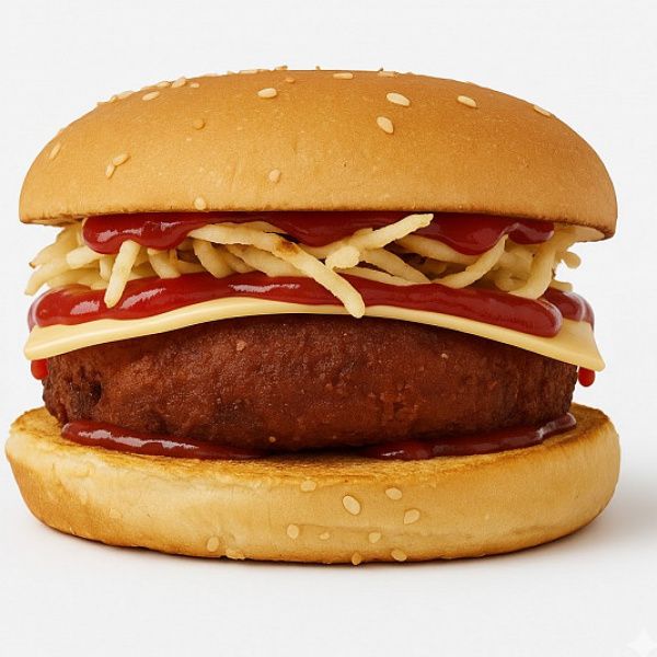 Korean Crunchy Noodle Burger