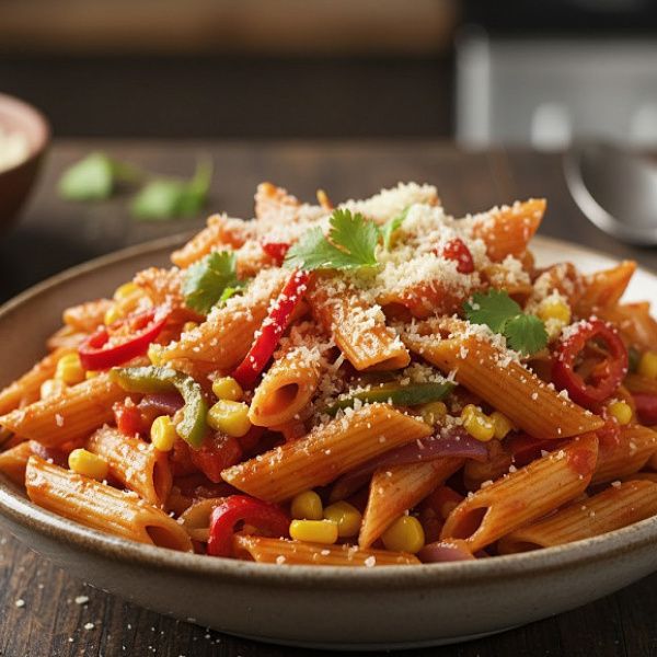 Fiery Veg. Corn Pasta