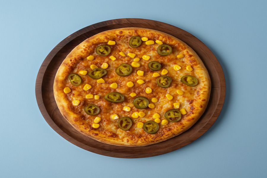Cheese Corn And Jalapeno Pizza
