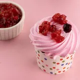 Triple berry cup cake