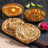 Dal Makhani + Mixed Vegetables Paratha Thali