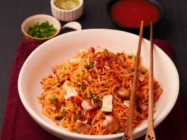 Chicken Chilli Garlic Fried Rice (With Egg)