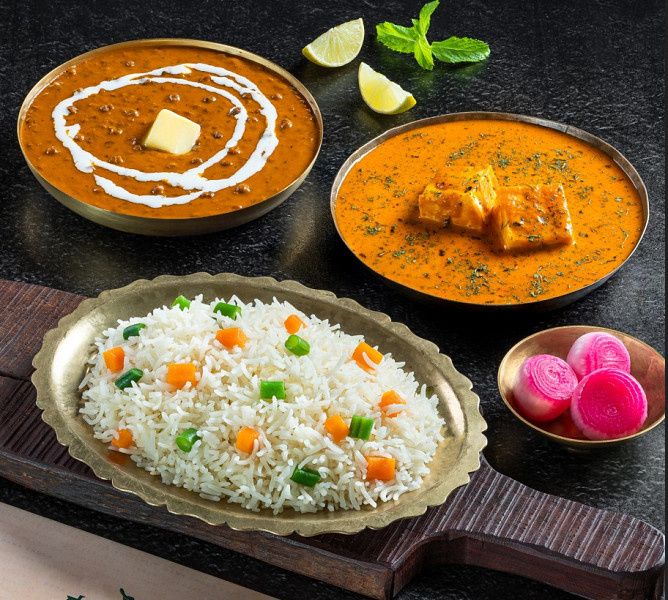 Dal Makhani + Paneer Makhani Rice Meal