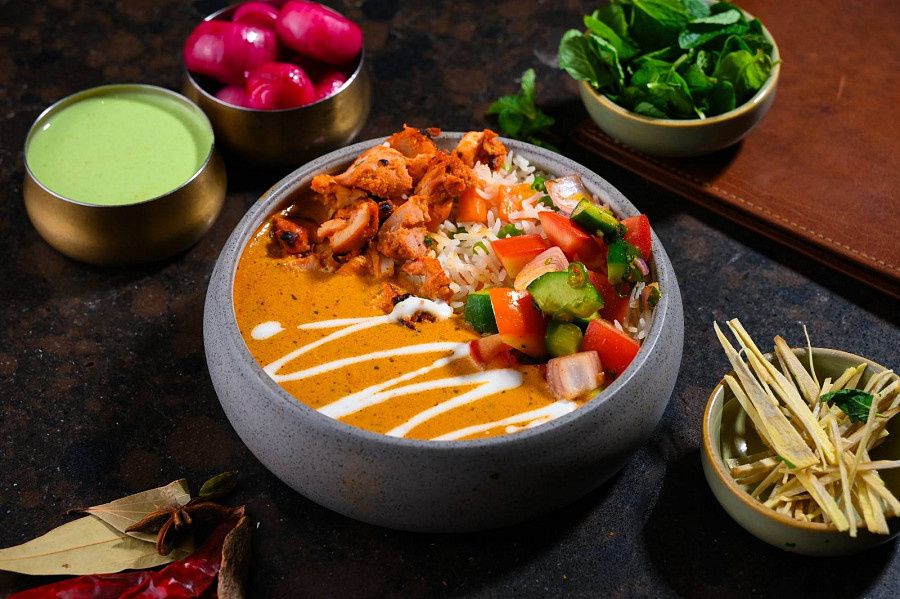Butter Chicken Rice Bowl