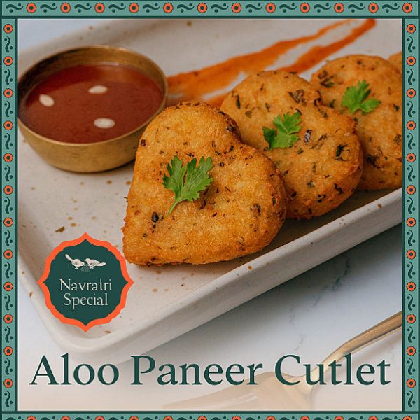 Navratri Aloo Paneer Cutlet [4 Pieces]