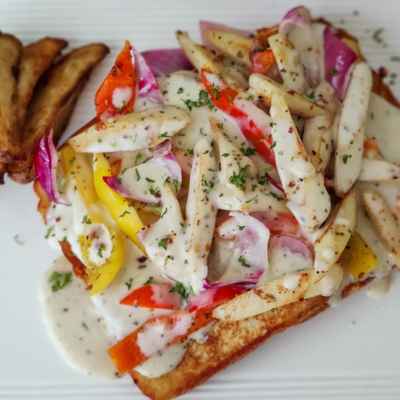 Chicken French Toast With Bechemel Sauce