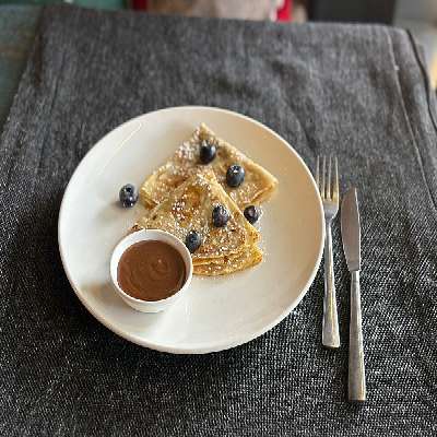 Chocolate Blueberry Crepes