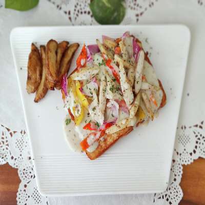 Chicken French Toast With Bechemel Sauce