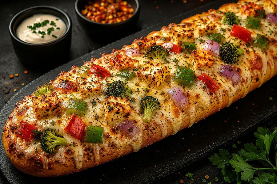Cheesy Paneer Tikka Toast (4 Pcs)