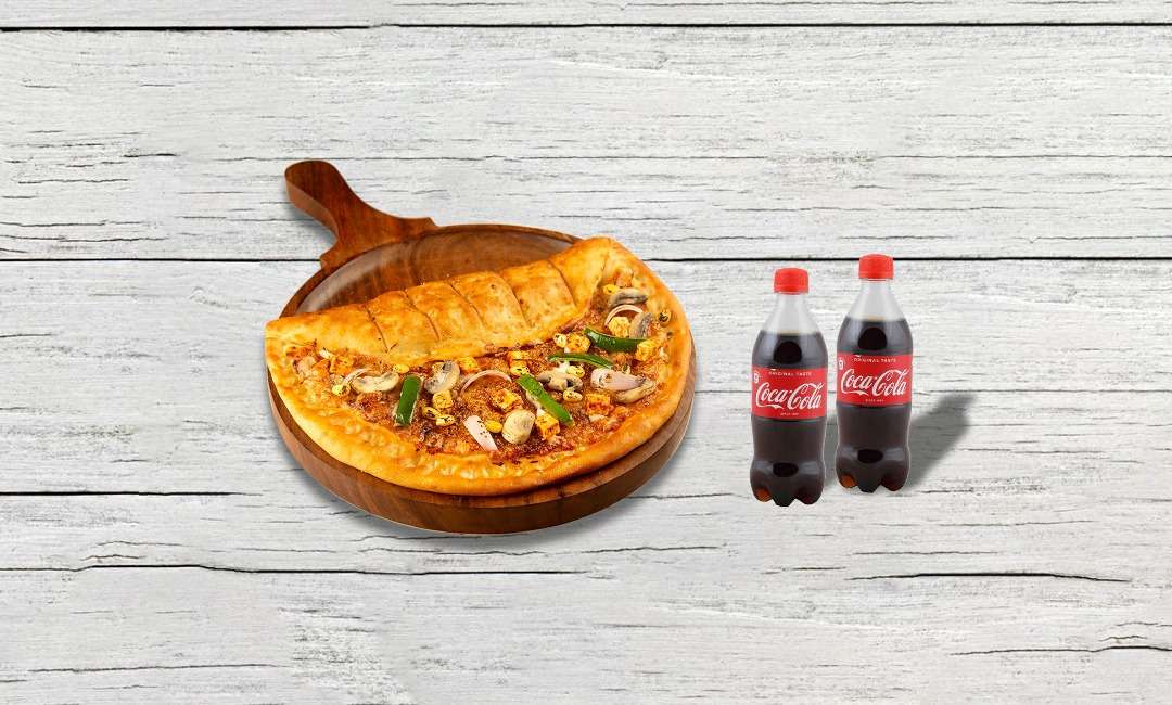 Primaverole And Oriental Pepper Paneer Calizza (2 Free Cokes)