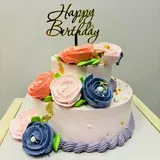 Floral 2 Tier Cake