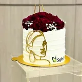 Red Rose Floral Cake