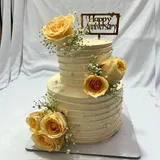 Golden petal cake