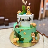 Jungle Theme 2 Tier Cake