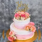 Blush rose cake