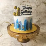 Abstract Gold Cake