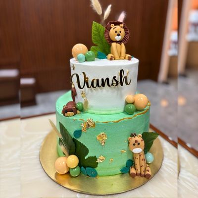 Jungle Theme 2 Tier Cake