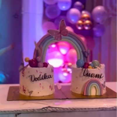 Twins Rainbow Cake