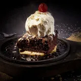 Brownie With Vanilla Ice Cream