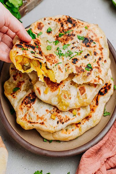 Cheese Capsicum Onion Naan