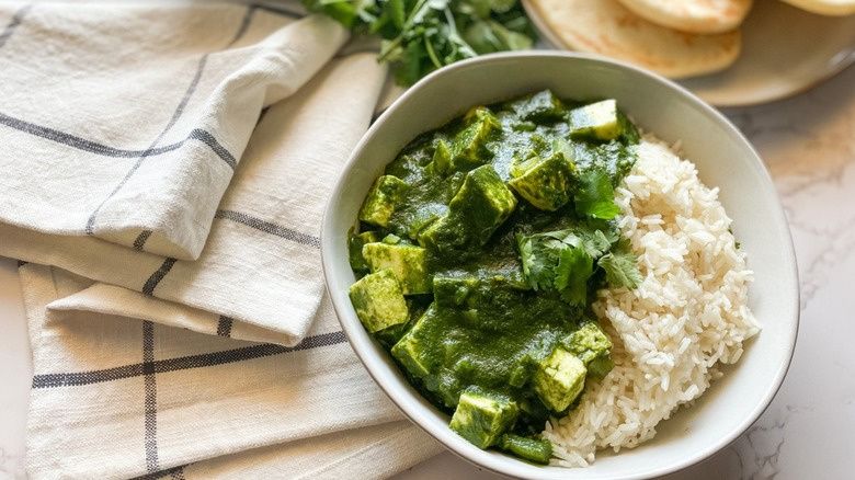 Palak Paneer Chawal