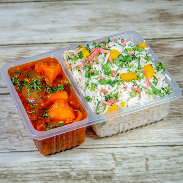 Chilli Paneer + Veg Fried Rice