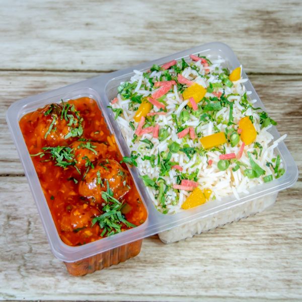 Veg Manchurian + Veg Fried Rice