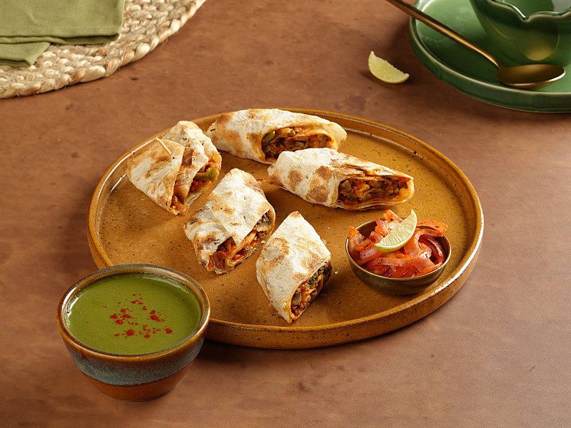 Mushroom Tikka Roll (5 Pieces)