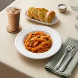 Mix Sauce Pasta+garlic Bread+cold Coffee