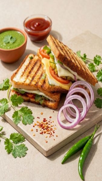 Cheese Aloo Tikka Sandwich
