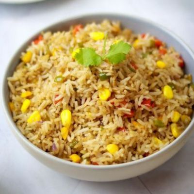 Corn Capsicum Fried Rice