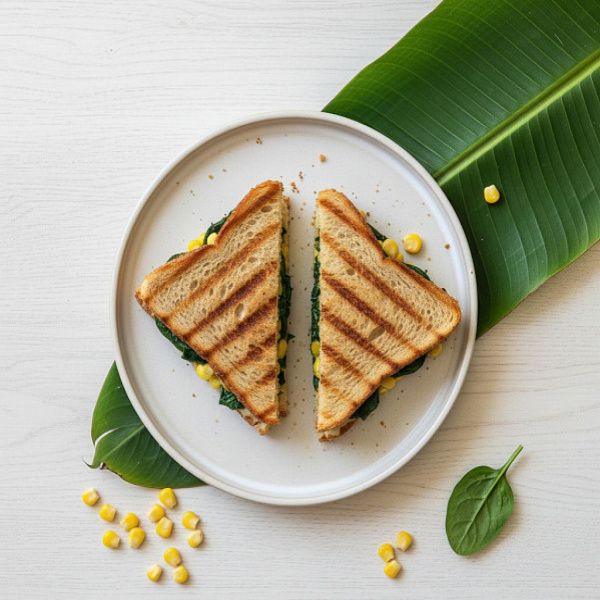 Veg Corn Palak Sandwich