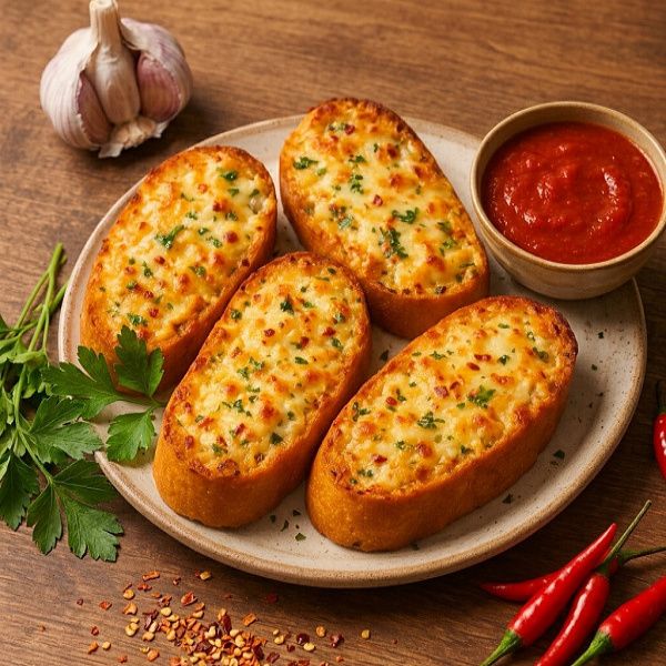 Cheese Chilli Baked Bread