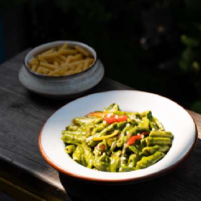 Creamy Basil Pesto Pasta