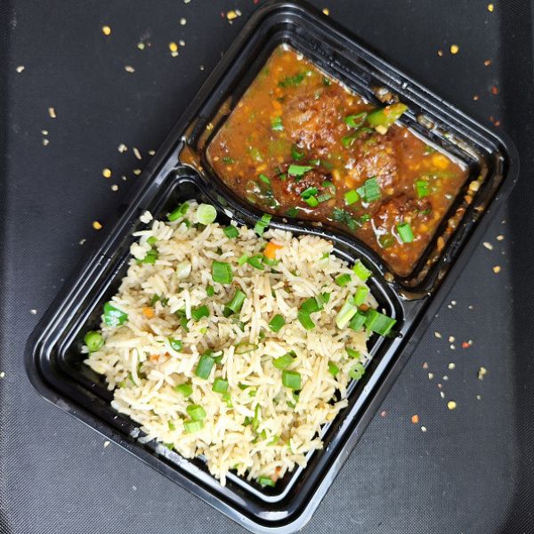 Manchurian Gravy Fried Rice