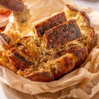 Ham & cheese pull apart bread
