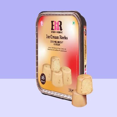 Caramel Biscuit ice cream rocks