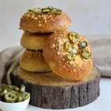 Whole Wheat Jalapeno Cheese Bagels (4 pieces)