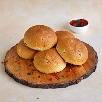 Whole Wheat Tutti Fruity Sweet Buns (5 pieces)