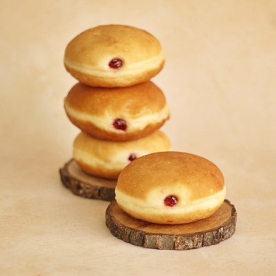 Eggless Berliner Jam Filled (4 Pieces)