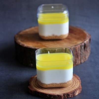 Eggless Leman Curd cheesecake Tub Dessert