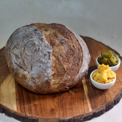 Cheddar Jalapeno Sour dough Boule(400 gm)