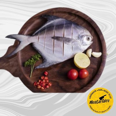 Premium Fresh White Pomfret (Whole) - 500g