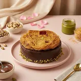 Dubai Kunafa Chocolate Cake