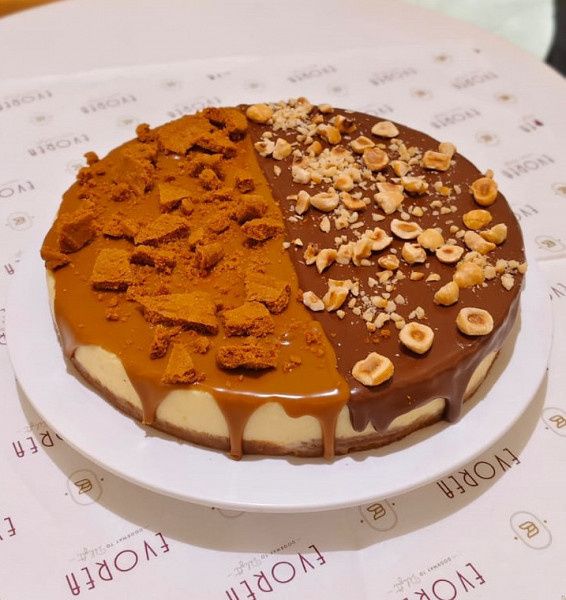 Nutella & Biscoff Baked Cheesecake