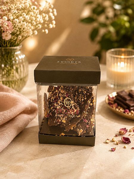 Almond Pista Rose Petal Bark Pinata Box