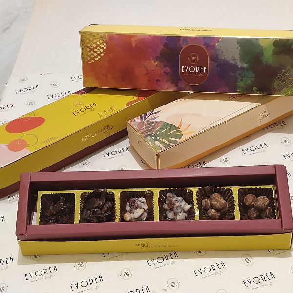Assorted Rock Chocolate 6 Pcs Long Box