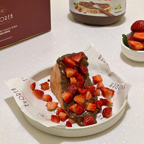 Nutella Strawberry San Sebastian Cheesecake Pastry