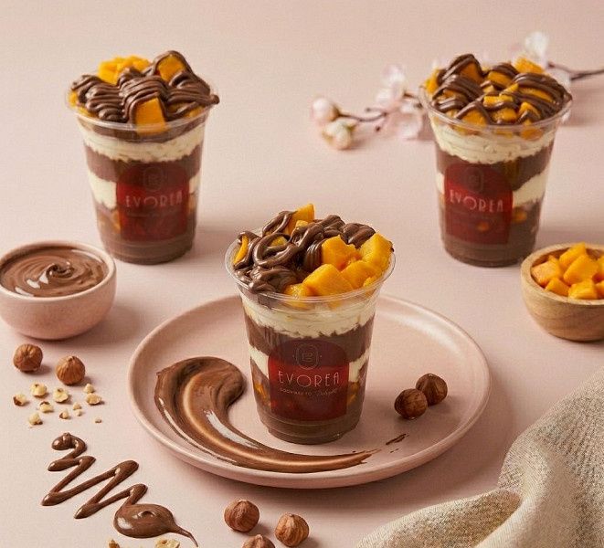 Nutella Mango Glass Dessert